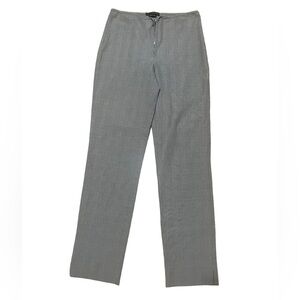 Marithe Francois Girbaud gray and white plaid zip front  pant